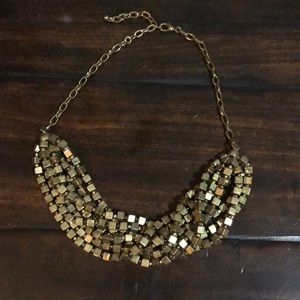 Antique gold statement necklace